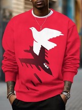 Men&#39;s Peace Dove Airplane Anti-war Art Print Casual Sweatshirt - £22.20 GBP