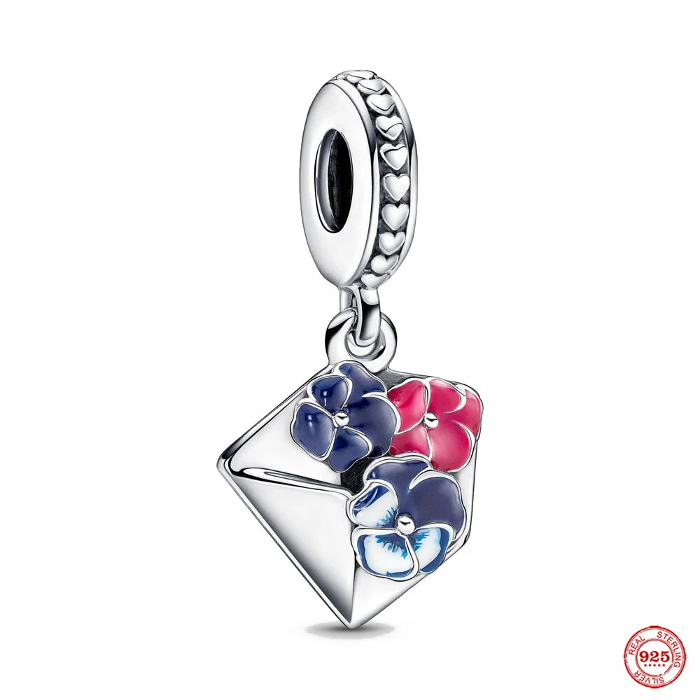 Sporting New Blue Aerfly Charms Pink Clip A 925 Silver Fit Pandora Bracelet Pend - £23.89 GBP