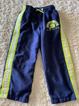 Healthtex Boys Navy Blue Neon Yellow Football Helmet Athletic Pants 2T - $5.88