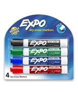 EXPO Dry Erase Markers, Chisel Tip, Assorted Colors, 4 Count - $14.98 CAD