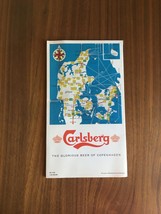 Carlsberg Beer Advertisement Welcome To Denmark Map - $20.00