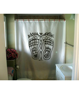 Printed Shower Curtain feet of buddha foot print Gautama cetiya Buddhism  - £71.11 GBP