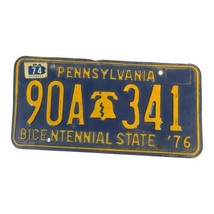 1974 Pennsylvania Bicentennial License Plate Tag Number 90A 341 Man Cave... - £17.17 GBP