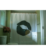 Shower Curtain lips full on sexy lipstick black kiss me - $69.99