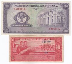 Du Sud Vietnam, Ensemble 2, Différentes Émission Billets de Banque Colle... - $60.58