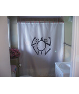 Printed Shower Curtain prehistoric frog rock carving wall carve ancient - £71.11 GBP