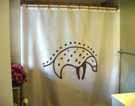 Shower Curtain prehistoric hedgehog cave painting wall - £55.33 GBP