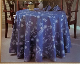 European Classics Luxury Casuals Tuscany Floral Pacific Blue Oblong Tabl... - $28.00