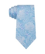 NAUTICA Blue Tropical Floral Textured Silk Classic Tie - $367.61 MXN