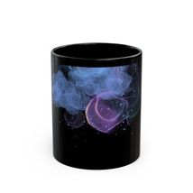 Cosmic Smoke Mug, Mystical Black Coffee Cup, Nebula Design Gift for Spac... - $17.99+