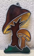 Vintage Mushroom Enamel Metal Window Suncatcher Mid Century Modern MCM -... - $14.89