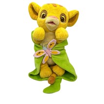 Disney Parks Babies Lion Baby Plush With Leaf Blanket Blankie 10&quot; - $14.40