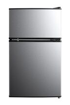 Mainstays 3.2 Cu. ft. 2-Door Refrigerator with Freezer, Stainless Steel ... - $235.95