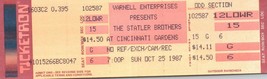 Statler Brothers Concerto Ticket Ottobre 25 1987 Cincinnati Ohio Inutilizzato - £35.70 GBP