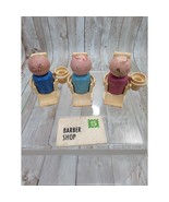 Vintage Little People Fisher Price Barber Shop Lot &amp; 3 Little People - £22.50 GBP