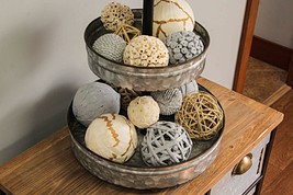 Bag of Natural Dried Grey Floral Balls Home Decor Decorative Orbs Vase F... - $28.51