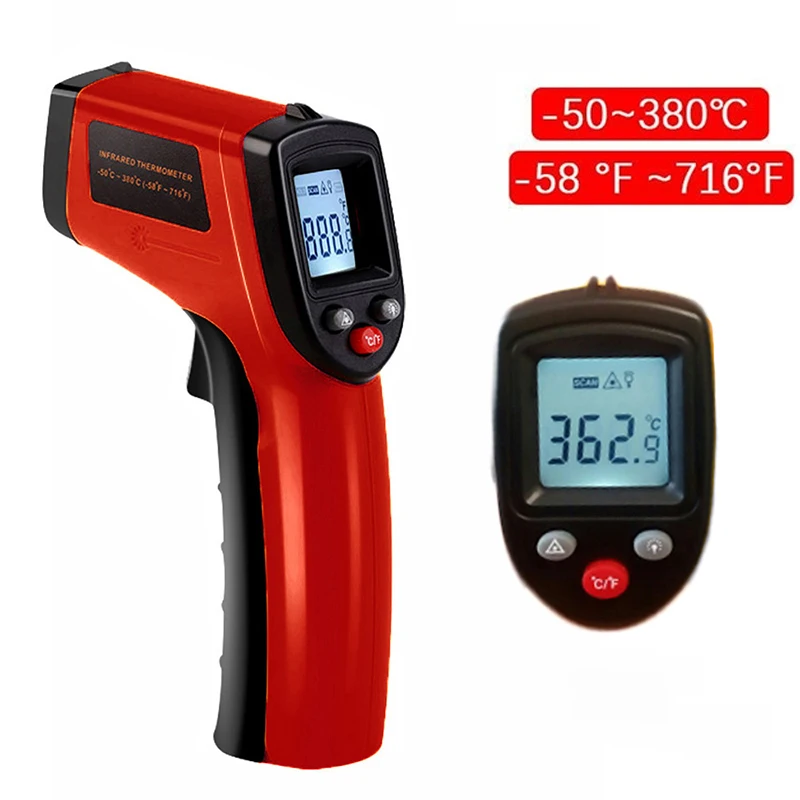 Infrared Thermometer Digital C/F Non Contact Infrared Thermometer Pyrometer IR L - £173.58 GBP