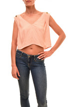 Finders Keepers Womens Blouse Elegant Solid Beautiful Pink Size S - £50.27 GBP