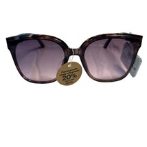 Square Tortoise Ophelia Roe Sunglasses 2370 PNK Browns Gray Frame 100% UVB/UVA - £8.84 GBP