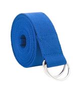 Royal Blue Metal D-Ring Fitness Exercise Yoga Strap Durable Cotton  - £8.29 GBP