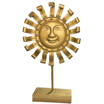 Celestial Decor Metal Standing Sun Face 12&quot; Statue - £15.18 GBP