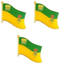 PACK of 3 Saskatchewan Single Flag Lapel Pins  - $10.95