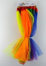 Festive Voice Pride Tutu Skirt One Size Fits Most LBGT Rainbow Elastic Wasit - £5.96 GBP