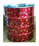 Vintage 7&quot; Hills Brothers / Bros Coffee Can Red Atomic MCM Snowflakes No... - €11,61 EUR