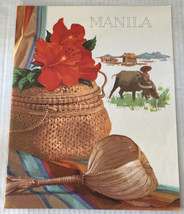 American President Lines Menu Cover Folder Manila Philippines by William... - £13.94 GBP