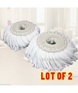 Lot TWO Replacement Mop Head Refill Micro Fabric For Magic Spin Mop 360°... - $9.48