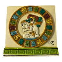 Vintage Mayan Zodiac Ceramic Tile Plaque Mexico Folk Art 5.5” - $20.16