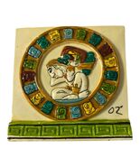 Vintage Mayan Zodiac Ceramic Tile Plaque Mexico Folk Art 5.5” - $20.16