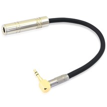 Right Angle 3.5Mm (1/8 Inch) Male To 6.35Mm (1/4 Inch) Female Stereo Aud... - £17.55 GBP