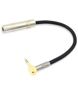 Right Angle 3.5Mm (1/8 Inch) Male To 6.35Mm (1/4 Inch) Female Stereo Aud... - £16.65 GBP