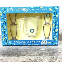 Miniature Plastic Pitcher And Glasses Lemonade Stand The Muffy Collection 1996 - £7.13 GBP