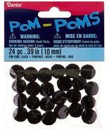 Acrylic Pom Poms Black 10mm - $19.68 CAD