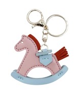 Do Everything In Love Vegan Leather Rocking Horse Key Ring Pink - $18.95 CAD