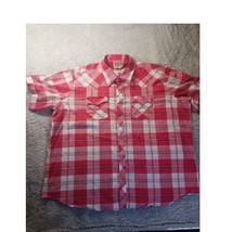 Authentic Western Youngblood Plaid Short Sleeve Pearl Snap Shirt Mens 3X... - $17.69