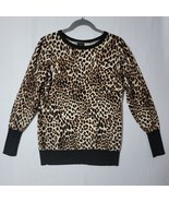 Worthington Womens Leopard Print Sweater Size X Large Pullover Long Sleeve - £9.10 GBP