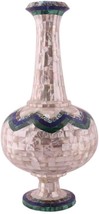 18&quot; Marble Flower Vase Pot Inlay, mop shell Inlay, Vase Pot, Home Decor Art - $3,233.26