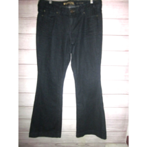 Express Jeans Women&#39;s 12R Blue Dark Wash Eva Fit &amp; Flare Leg Cotton Blend - $16.99