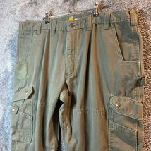 Carhartt Pants Mens 42W 42x28 Green Carpenter Double Knee Utility Relaxed B342 - £29.04 GBP