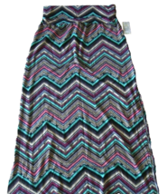 New Joe B Women&#39;s Zig Zag Pattern Maxi Skirt Multicolor - £21.04 GBP