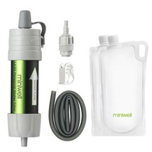 Miniwell L630 Portable Outdoor Water Filter Survival Kit with Bag for Camping ,H - £100.05 GBP