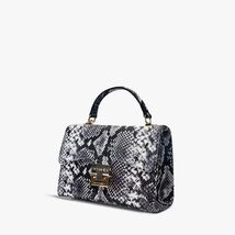 The Venezia Black & White Leather Handbag image 2