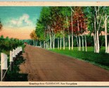 Generici Country Road Scena Greetings From Claremont Nh Lino Cartolina F11 - $4.04