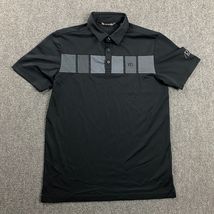 Travis Mathew Polo Shirt Adults Medium Black Golf Rugby Polyester Mens - $364.46 MXN