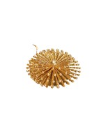 Vintage Gold Color Sputnik Ornament Hanging Tree Sparkly Glittery 3.5&quot; D... - £11.83 GBP