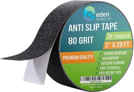 EdenProducts Industrial 2&quot; x 20 Foot Grip Tape Anti Slip Tape Traction Grit NEW - £14.10 GBP