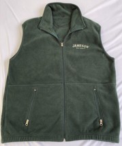 Jameson Irish Whiskey 1/4 Zip Jacket Mens Large Green Fleece Vest - $26.61